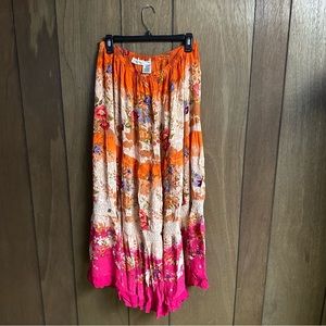 Forbidden Los Angeles Boho Indian Style Maxi Skirt Size L